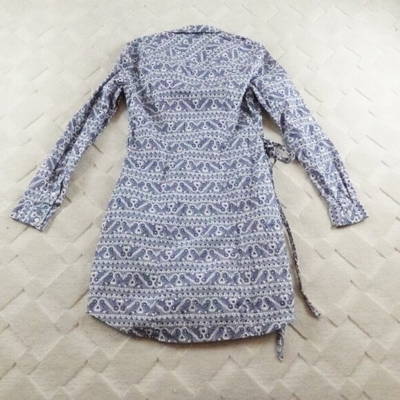 Levi's Shirt Dress Womens Extra Small Long Sleeve Western Southern Print Cowgirl - Picture 13 of 14